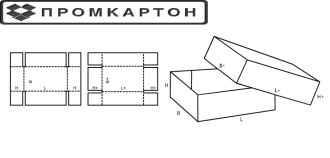 арт.3001 коробка с крышкой (крышка-дно)