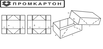 арт.3004 коробка с крышкой (крышка-дно)