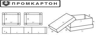 арт.3010 коробка с крышкой (крышка-дно)
