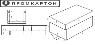 арт.3012 коробка с крышкой (крышка-дно)