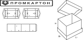 арт.3014 коробка с крышкой (крышка-дно)